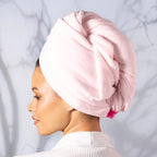 Hair Wrap Towel Medium Lightweight Microfiber 2-Pack